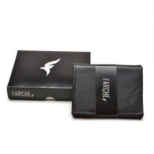 Men's L-Shaped Wallet, Driver's License Card Holder, Documents, Modern Slim - màu đen - Xem 4