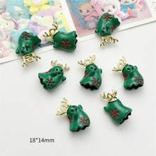 5 件合金圣诞主题系列 3D 可爱幽灵圣诞老人帽子吊坠适用于 DIY 项链耳环配件 - 彩色 - 查看 34