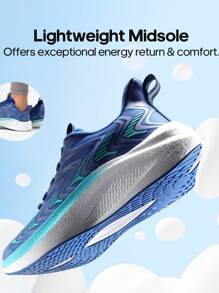 Women's Running Sneakers Non-Slip FlyLife Breathable Athletic Comfortable Walking Workout Gym Cross Trainer Experience Tennis Travel Sports Shoes - 藍色 - 查看 4