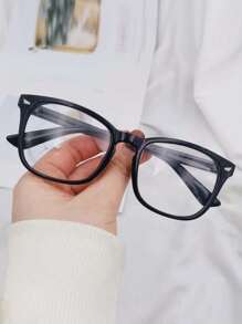 1 chiếc kính vuông PC trong suốt dành cho nữ có chức năng, thích hợp cho văn phòng và đọc sách Phụ kiện kính trong suốt Phụ kiện kính dành cho nữ - Nhiều màu - Xem 6