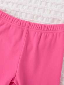 2pcs/Set Young Girl Solid Color Fleece Crew Neck Pullover And Pants Suit, Autumn/Winter - Multicolor - View 9