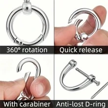 Bộ 3 sản phẩm có gắn thẻ ID đánh số, không bao giờ làm mất chìa khóa nữa - Mặt dây chuyền móc chìa khóa chống mất có gắn thẻ số điện thoại - bộ năm món - Xem 8