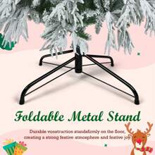 Spruce Snowflake Christmas Tree, An Artificial Hinge Christmas Tree With 300 Multi-Color LED Lights, 8 Flashing Modes And 790 Snow Branch Prompts, Suitable For Vacation/Office/Home Decoration