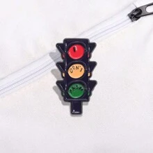 1 Ghim tráng men hình đèn giao thông kỳ quặc - 'Tôi không biết' - Thêm nét độc đáo cho phụ kiện của bạn! - Nhiều màu - Xem 5
