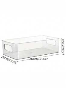 3pcs Stackable Clear Plastic Storage Boxes - Multi-Functional And Space Saving Organizer Bins For Kitchen, Bathroom, Bedroom, Living Room And Office - Clear - View 2