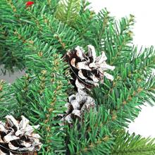 VA-Cerulean Fir Garland 3m 5m 8m Christmas Garland, Christmas Garland With Lighting, Christmas Decoration Garlands With Red Berries And Pine Cones, For Indoor And Outdoor Decoration Of Doors, Walls And Stairs - B型-300cm - 查看 6