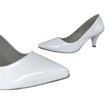 Women's Shoes Pumps Low Thin Heel Mozione Casual Soft - trắng - Xem 5