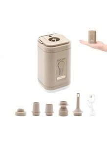 Bomba de ar multifuncional elétrica portátil para acampamento ao ar livre - pode ser usada para colchão de ar, colchonete, barraca especial, anel de natação, fogueira de campo, iluminação de campo - adequada para acampamento de campo, atividades de festa, aventura ao ar livre, aventura ao ar livre, acampamento de campo é um bom ajudante