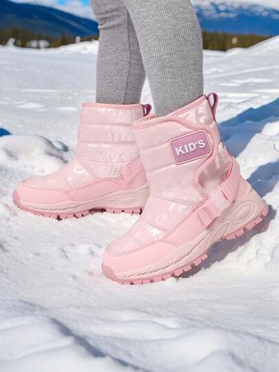 女童冬季雪地靴，适合青少年冬季防滑靴