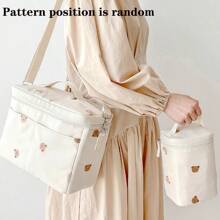 兒童熊保溫袋,嬰兒手推車收納袋,媽媽手提袋 - 米色 - 查看 6