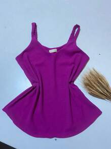 Duna Summer Strappy Tank Top Women's Fashion - Màu Hoa hồng đỏ - Xem 2