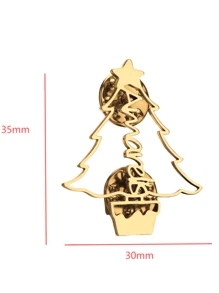 1 Mảnh Trâm Cài Tên Tiếng Anh Cây Thông Noel Tùy Chỉnh Cá Nhân Hóa Đơn Giản Và Tinh Tế Hàng Ngày Đa Năng Ngày Lễ Unisex Giáng Sinh - vàng vàng - Xem 8