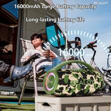 Loa không dây ZEALOT S97 80W, Loa siêu trầm di động ngoài trời, Chất lượng âm thanh Hifi, Ghép nối kép, Sạc nhanh, 16000mAh. - xanh quân đội - Xem 6