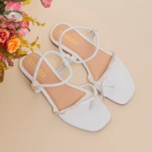 Original Stras Women's Flat Sandal With Adjustment - trắng - Xem 3