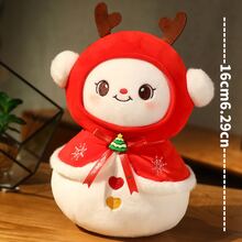 驯鹿毛绒动物，圣诞老人圣诞树驼鹿雪人毛绒玩具房间装饰圣诞装饰品朋友礼物 - 彩色 - 查看 11