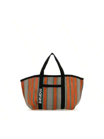 Isabel Marant Warden Striped Tote Bag Orange | SHEIN USA