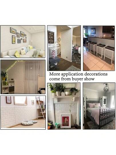 1/10/20/40/ 3D Wand Sticker Wallpaper, Self Adhesive Brick Easy To Stick, Peel, Clean, Cut, Kitchen, Living Room, Bathroom, Corridor, Bedroom,Renovation Stickers Peel Panels,Wall Paper, Wallpapers, ation Items Refresh Your Home,Rama view 7