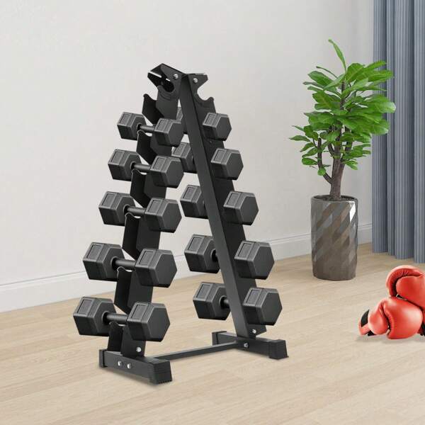 SHZICMY 6-Tier Dumbbell Weight Rack - A-Frame Design - Home Gym Storage Racks - Strength Training Dumbbell Rack Stand Only - 40" H - 660 Lbs Weight Capacity