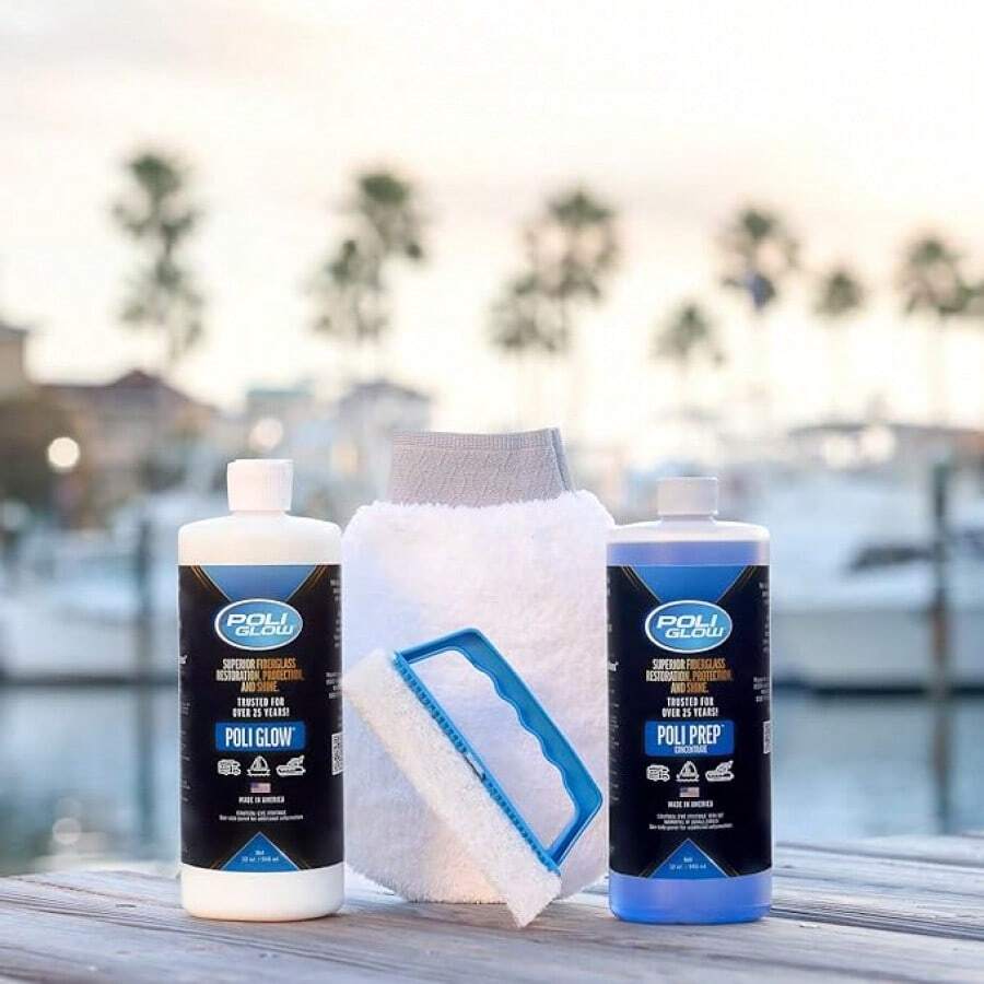 Poli Glow Basic Kit Complete Fiberglass Restorer For Boats And RVs