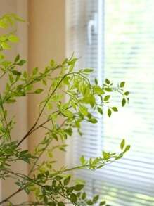 1 件/2 件/3 件，105 厘米/41.3 英寸，人造植物（不含花瓶），具有逼真触感叶子的假塑料绿色植物，人造绿叶南天竹，人造绿叶茎，人造绿叶树枝和叶子，适用于家居装饰花瓶花束婚礼绿叶装饰餐桌装饰节日装饰户外装饰秋季装饰花园装饰房间装饰派对装饰庭院花园装饰酒店餐厅装饰圣诞装饰春季装饰、情人节、礼物 - 綠色 - 查看 12