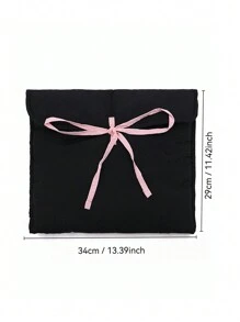 Bestickter, kundenspezifischer Ballett-Stil rosa Schleife Clip Notizbuch und Tablet Tasche, koreanischer Ballett-Stil Notizbuch Tasche mit Schleife Clip, 1-Zoll iPad Innentasche, Tablet Schutzhülle