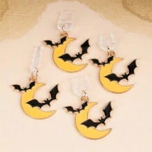 1 个万圣节邪恶月亮和蝙蝠手机防尘塞：用节日饰品保护您的设备 - 兼容 iPhone、Type-C 和 Android 设备 - 彩色 - 查看 5