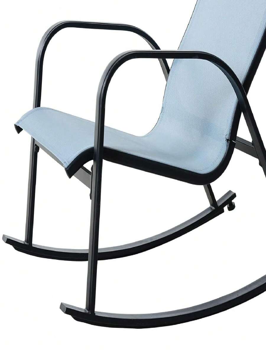 Olilawn Outdoor Rocking Chair Mesh Sling Rocker Seating Outside For