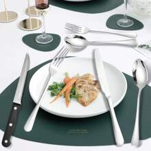 4sets/26pcs Stainless Steel High-End Tableware Set Knife, Fork And Spoon Set 24-Piece Western Steak Knife And Fork