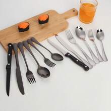 4sets/26pcs Stainless Steel High-End Tableware Set Knife, Fork And Spoon Set 24-Piece Western Steak Knife And Fork