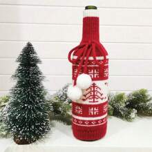 圣诞桌面装饰套装：针织圣诞树、鹿和雪花酒瓶套、瓶装礼品套装、家居装饰、餐厅、酒吧、咖啡厅、婚礼、派对装饰、朋友礼物、圣诞礼物、新年礼物。、圣诞礼物、圣诞快乐 - 彩色 - 查看 8