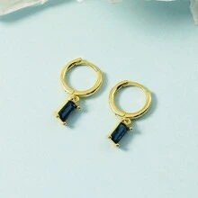 1 đôi bông tai thả hình học thích hợp để đeo hàng ngày - Vàng - Xem 10