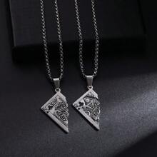 Mặt dây chuyền thẻ chơi bài nửa bằng thép không gỉ hình vua Poker Dây chuyền bằng thép không gỉ dành cho nam nữ Phụ kiện trang sức Lucky Spades - Thời trang - Xem 1