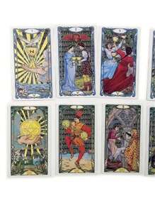 Tarjetas de tarot dorado arte - Amarillo - Ver 4
