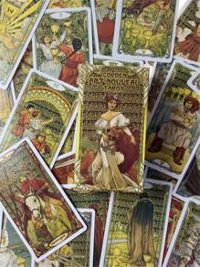 Tarjetas de tarot dorado arte - Amarillo - Ver 3