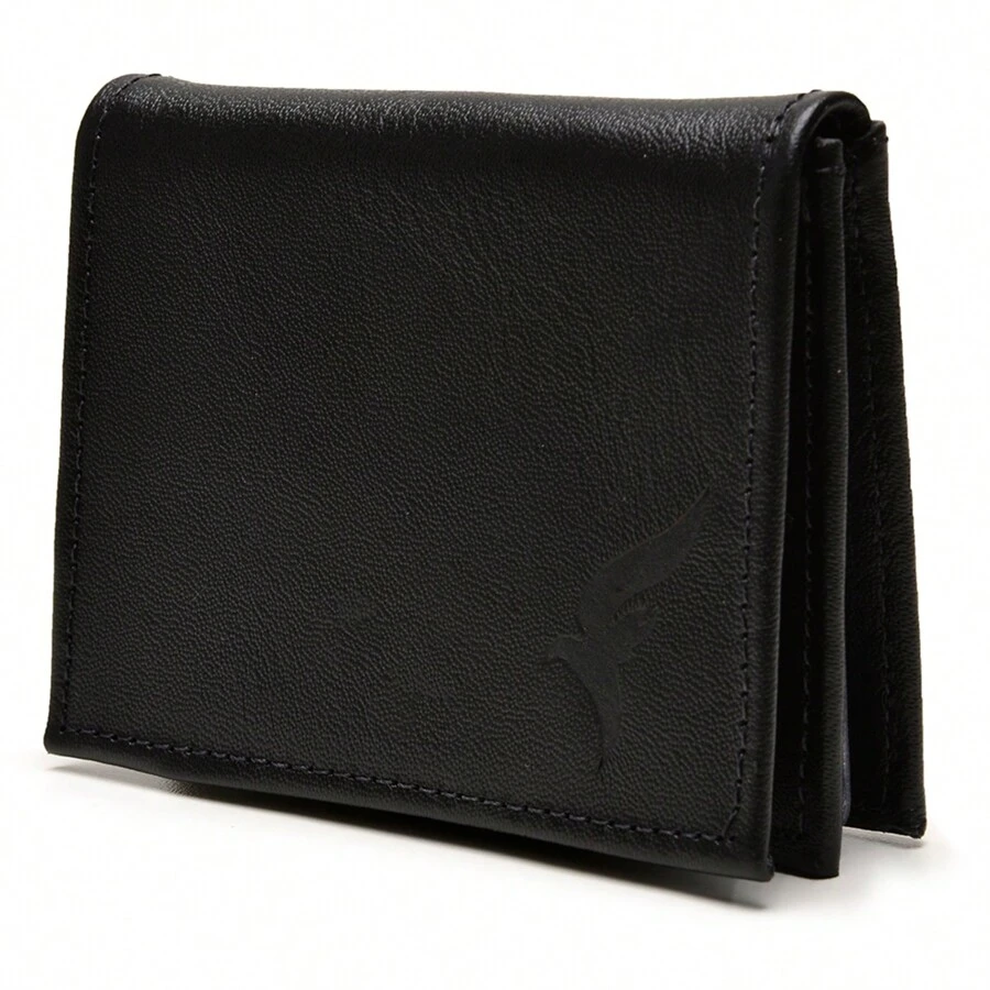 Men's L-Shaped Wallet, Driver's License Card Holder, Documents, Modern Slim - màu đen - Xem 1