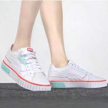 Puma Women's Contrast Color Thick Sole Casual Wedges Sneakers - White - View 6