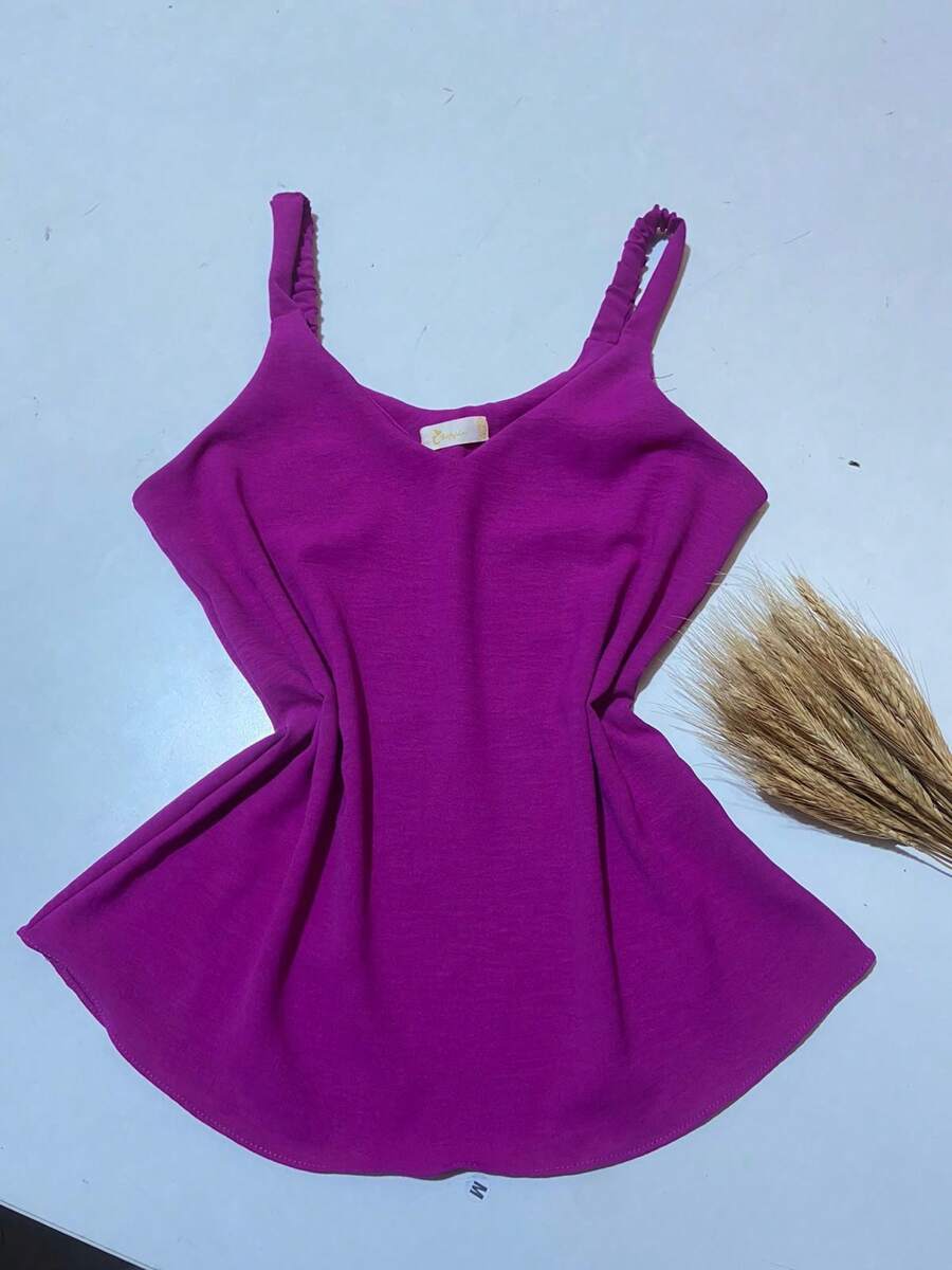 Duna Summer Strappy Tank Top Women's Fashion - Màu Hoa hồng đỏ - Xem 1