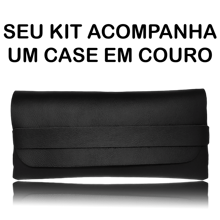 Unisex Black Square Sunglasses UV400 Protection + Case - Black - View 6