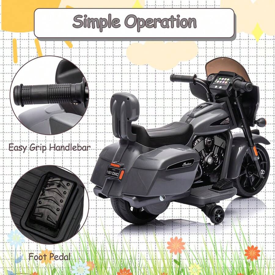 Ride On Motorcycle For Kids, 6V Electric Dirt Bike, License Motorcycle