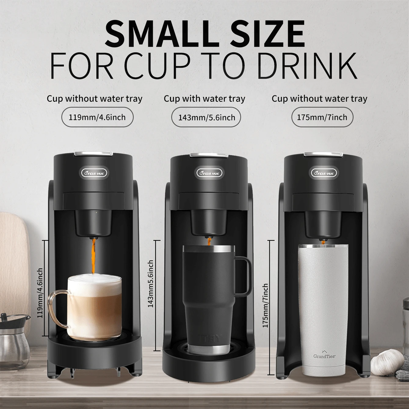 Coffee Maker 4In1 Capsule Coffee Machine Fully Automatic Small Size