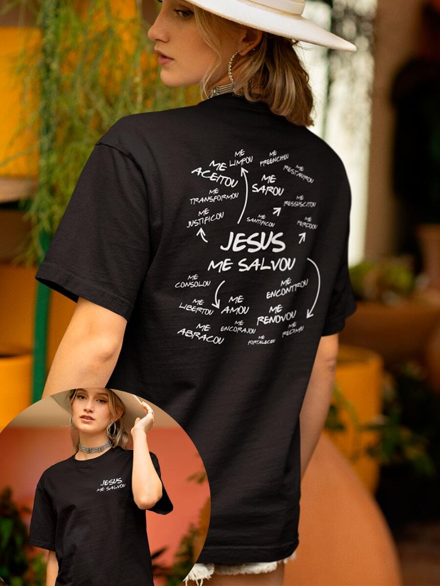 Basic Religious Gospel Unisex T-Shirt Jesus Saved Me - màu đen - Xem 1