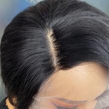 6 英寸精灵短发假发 真人发 13x4x1 前蕾丝假发 真人发短发鲍勃假发 直发 女士 - SNatural - 查看 5