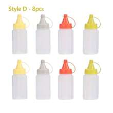 4/8pcs Mini Portable Condiment Bottles - Perfect For On-The-Go Travelers Office Lunch Summer Picnics Camping