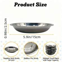 Bộ bát ăn cho mèo và mẹ mèo bằng thép không gỉ, bát ăn và uống bền chống trượt cho mèo và mẹ mèo, quà tặng dễ vệ sinh cho người yêu mèo/chó và khay đựng thức ăn và nước cho thú cưng cho chó/mèo mẹ - Nhiều màu - Xem 13