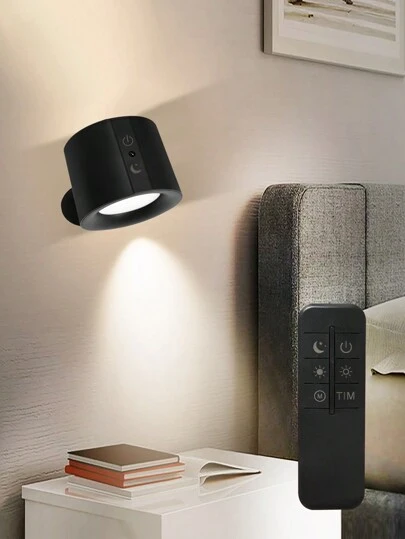 1 件无线上下壁灯带遥控器 3 合 1 灯光颜色亮度可调光磁性 360° 旋转 USB 5V 可充电壁灯无绳灯适用于家庭客厅卧室楼梯床边
