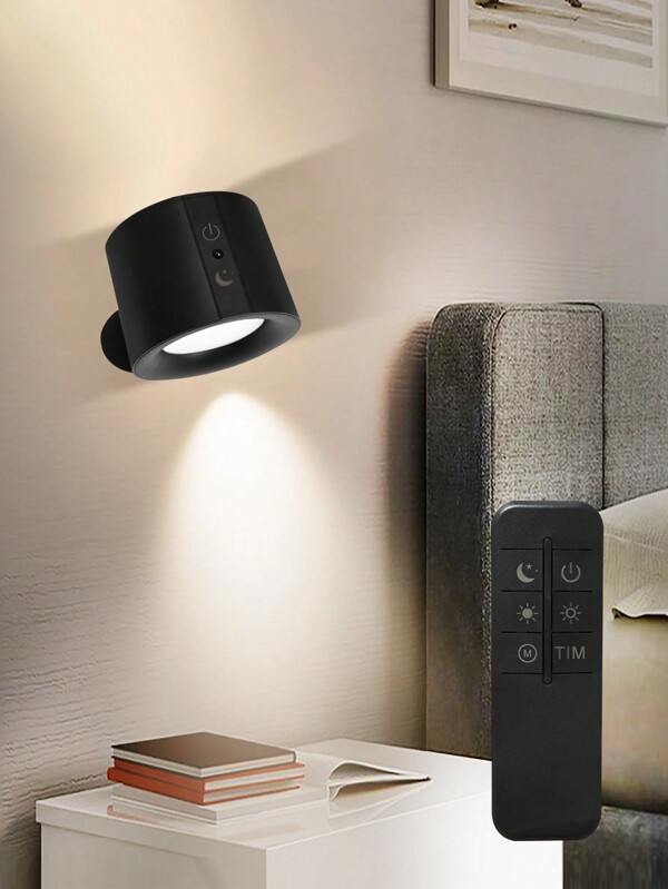 1 PC Wireless Up Down Wall Light With Remote 3 In 1 Light Colors Brightness Dimmable Magnetic 360° Rotation USB 5V Rechargeable Wall Sconces Lamp Cordless Light For Home Living Room Bedroom Stair Bedside