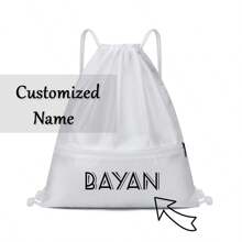 Customized Name Drawstring Drawstring Bag, Large Capacity Sports And Fitness Bag, Cross-Border New Backpack, Waterproof Backpack,Lightweight,Large Capacity,Multifunction,Portable,All-Purpose,Functional,Colorful,Solid Color,Basics,Commuting,Leisure,Funny,Contracted,Custom,Personalized,Unique,Customized,Girlfriend,Boyfriend,Family,Friends,Vacation,School Supplies,Back To School,School Gift,For Office,For School,For Classroom,For Teacher Gifts,For University,For Colleague,For Dorm Rooms,For Teacher,For Boys And Girls,For Teenagers,Junior High School Students,Middle School Students,High School Senior High School Students,College Students,University Students,Freshman,Sophomore,Underclassmen - Multicolor - View 16