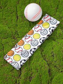 1pc Fashionable Sports Headband Unisex - Football, Basketball, Volleyball, Tennis Printed Pattern, Non-Slip Sweat Absorbing, Suitable For Yoga, Fitness, Running Halloween Hair Band Turban Headband Sweatband