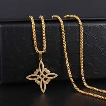 不锈钢巫术女巫结项链无限爱尔兰结吊坠女士时尚幸运珠宝女孩礼物 - 時尚 - 查看 12