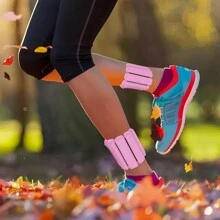 1-Piece/2-Piece Wrist And Ankle Weight Bracelets, Perfect For Running, Pilates, Walking, Travel, Home Workouts, Yoga, And Other Fitness Activities. Provides Hands-Free Arm Resistance Training. Gym Accessories, Exercise Equipment, Fitness Equipment, Fitness Equipment, Fitness Equipment. - Multicolor - View 2